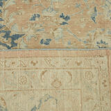 Hand-knotted persian vintage 1970s 305 cm x 390 cm beige wool carpet