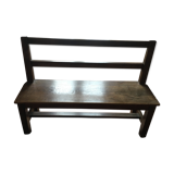 Old solid wood back bench