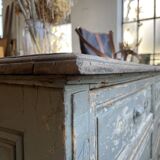 XXL walnut trade counter with multiple drawers