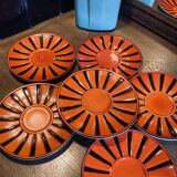 6 sub cups Digoin Sarreguemines