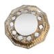 Antique mirror in worked brass