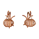 Pair Rotin Murale wall light