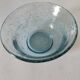Bubble glass bowl signed Verrerie de Biot – Light blue