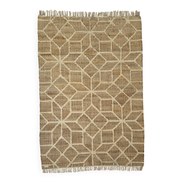 Natural Handwoven Cotton Jute Rug – Sarva Casa Pari