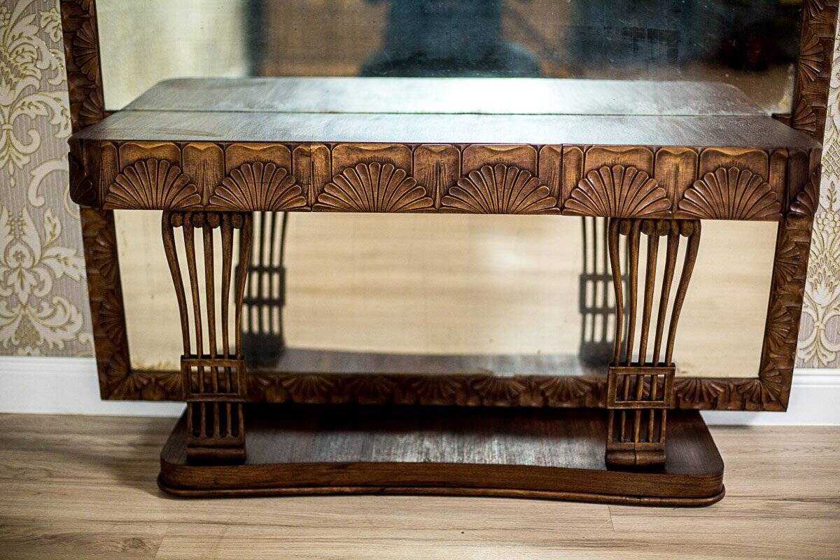 Pearwood Vanity Table with Mirror, 1900s