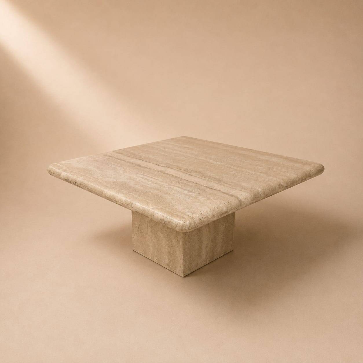 Vintage Italian travertine coffee table, 1970s