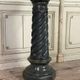 Column in green serpentine marble, shaft sculpted in a spiral, circa 1880