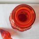 Italian red glass carafe