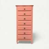 Vintage coral pink weekly planner H120