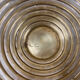 Large art deco silver metal fruit bowl