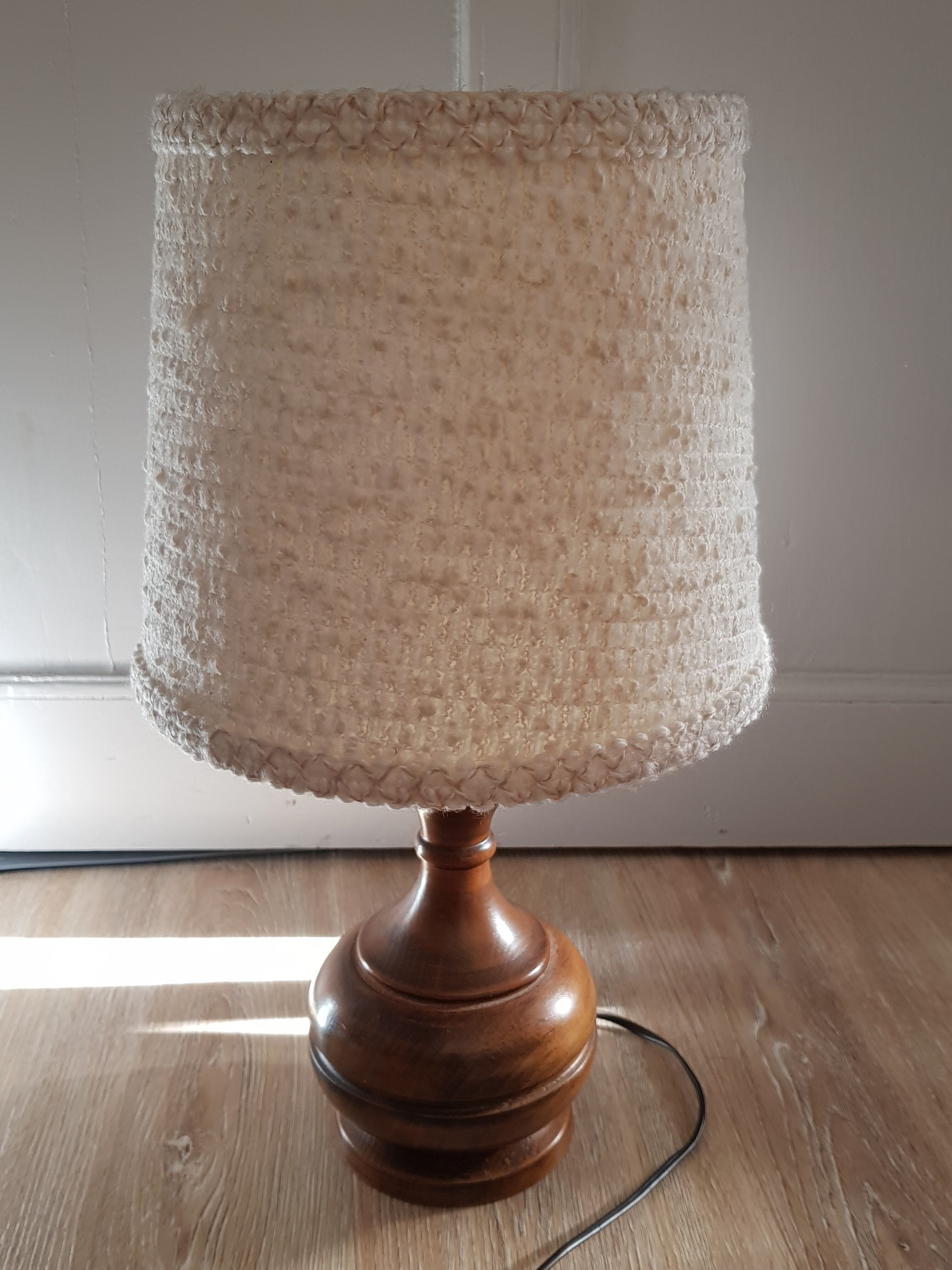 Cotton wood table lamp