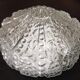 Plafonnier rond en verre bullé  / vintage années 60-70