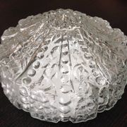 Plafonnier rond en verre bullé  / vintage années 60-70