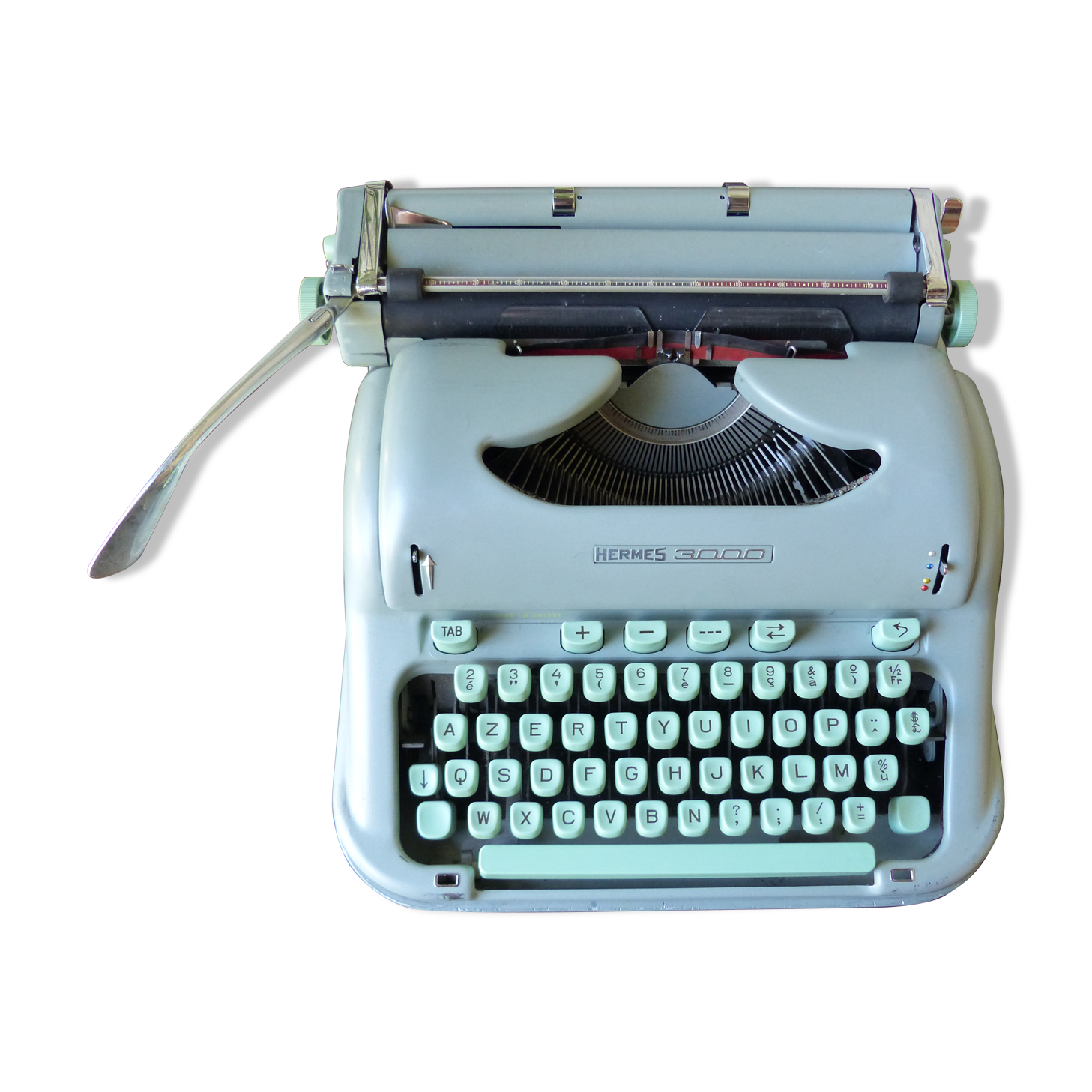 Mint green Hermes 3000 typewriter