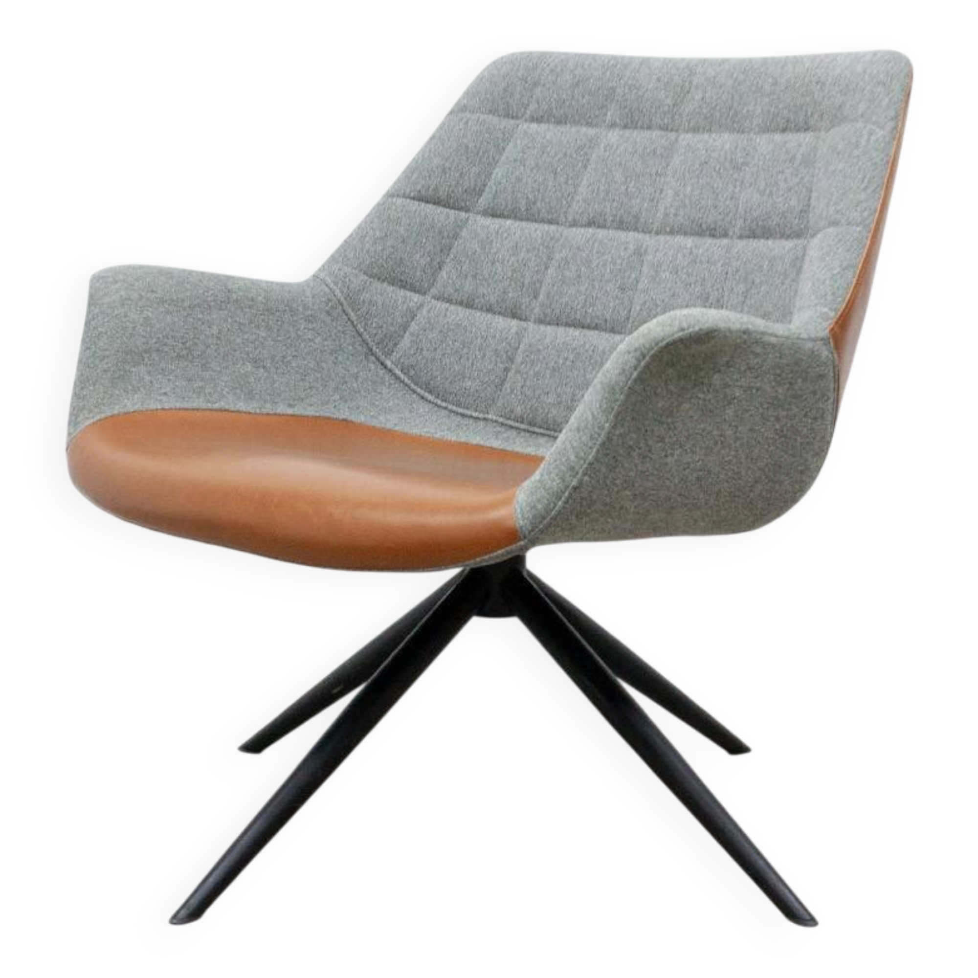 Fauteuil pivotant Zuiver Doulton gris / brun