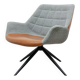 Fauteuil pivotant Zuiver Doulton gris / brun