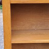 Wall display case from the 50s in solid blond oak