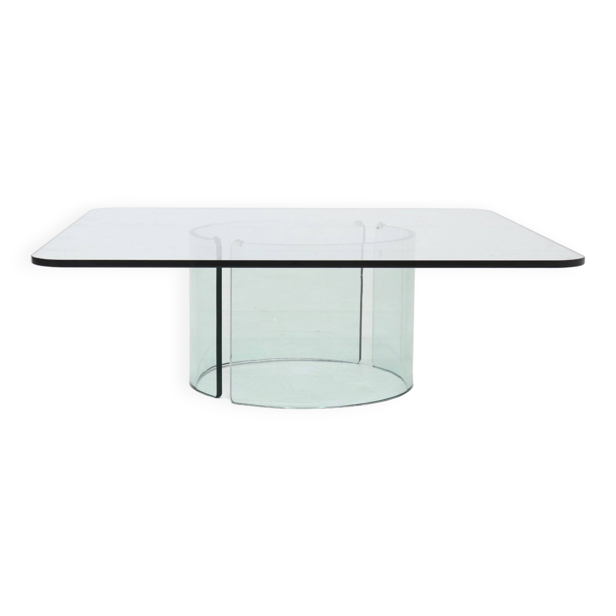 Italian Modern Glass Coffee Table by Gallotti & Radice 1970s