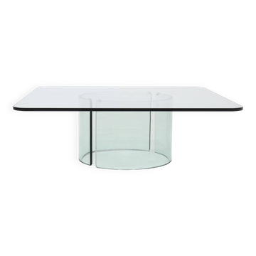 Italian Modern Glass Coffee Table by Gallotti & Radice 1970s