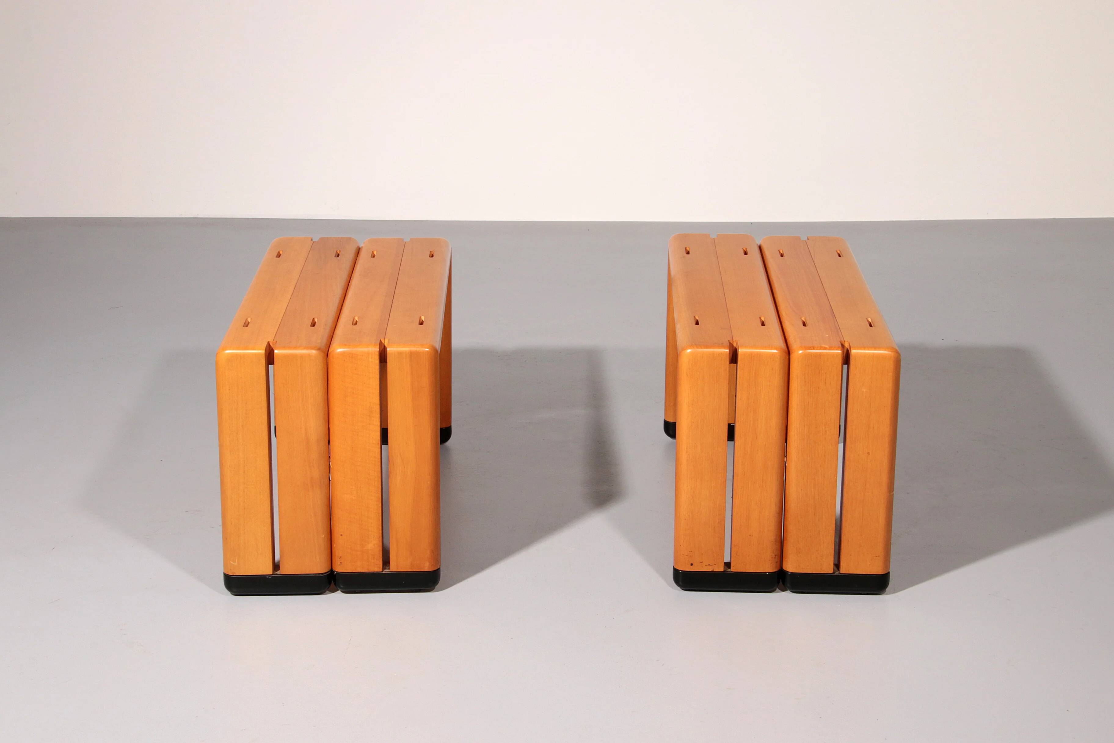 Bancs en hêtre italien des années 1960 – sièges intemporels du milieu du siècle