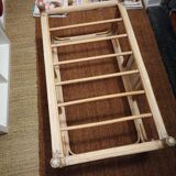 Rattan table and glass