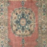Vintage turkish oushak rug 187x91 cm carpet