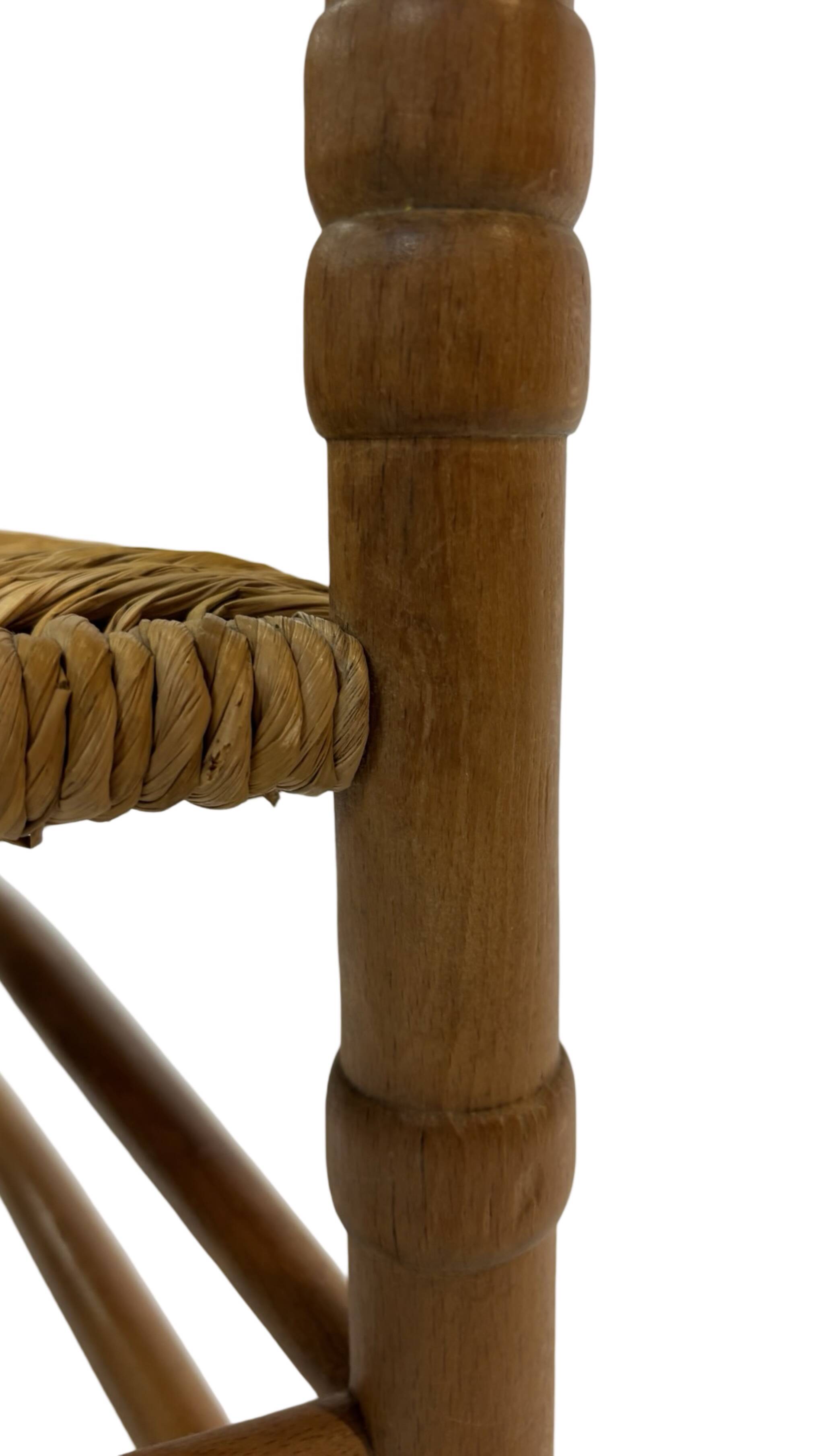 Art Deco chair minimalist oak wicker minimalist design