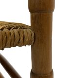Art Deco chair minimalist oak wicker minimalist design