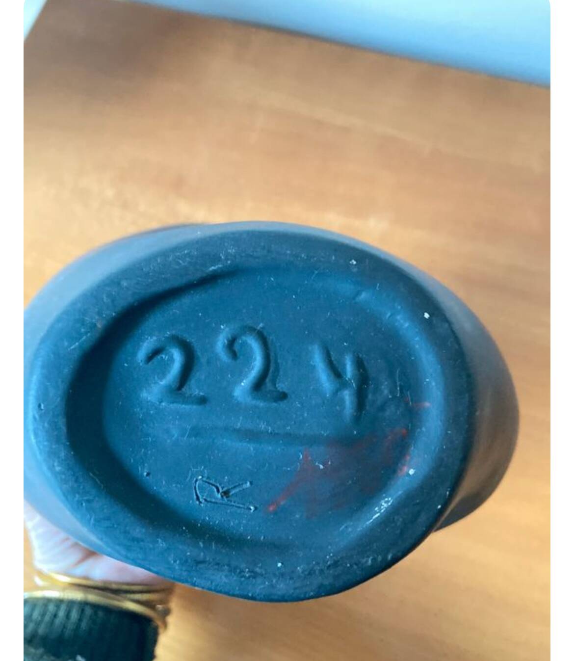 Double entrance ceramic vase