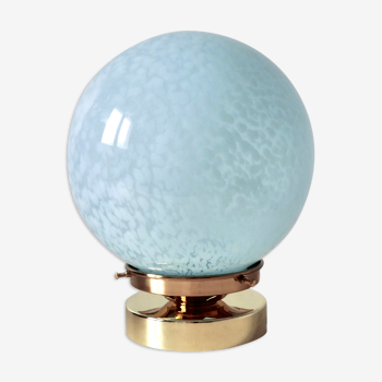 Blue Clichy glass lay lamp