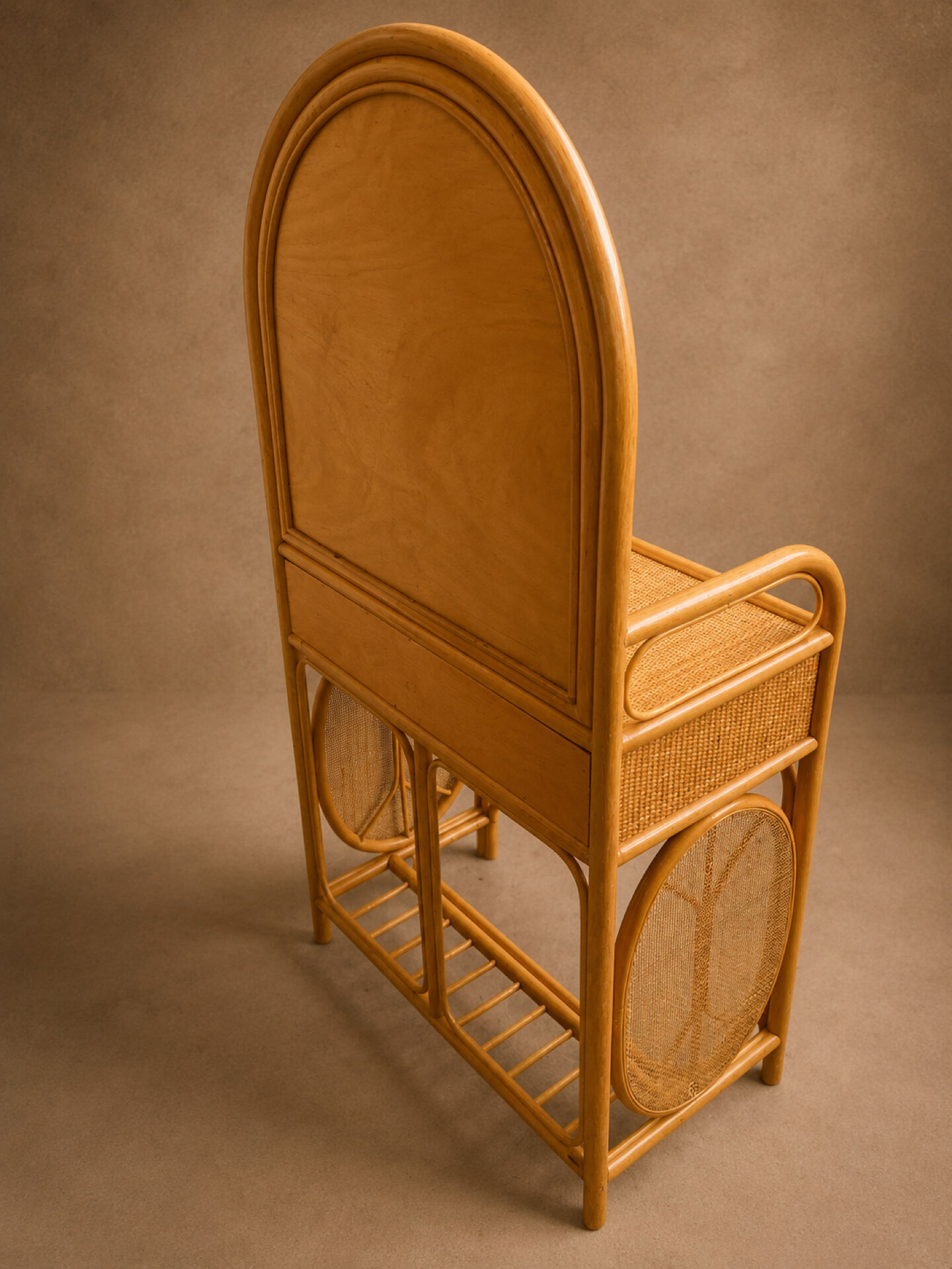 Rattan and caned hairdresser circa 1970