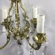 4-light bronze and crystal cage chandelier