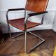 4 Matteo Grassi cantilever chairs in cognac leather