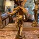 Pair of gilded wooden lamps from the 1960s