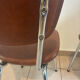 Set of 2 brown faux leather chairs – 1970s – vintage