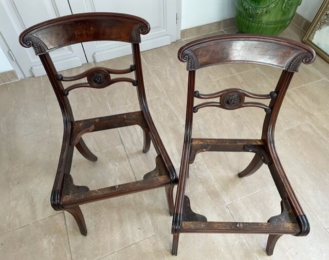 Pair of mahogany chairs XIXth century