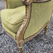 Louis xvi style shepherdess in weathered wood