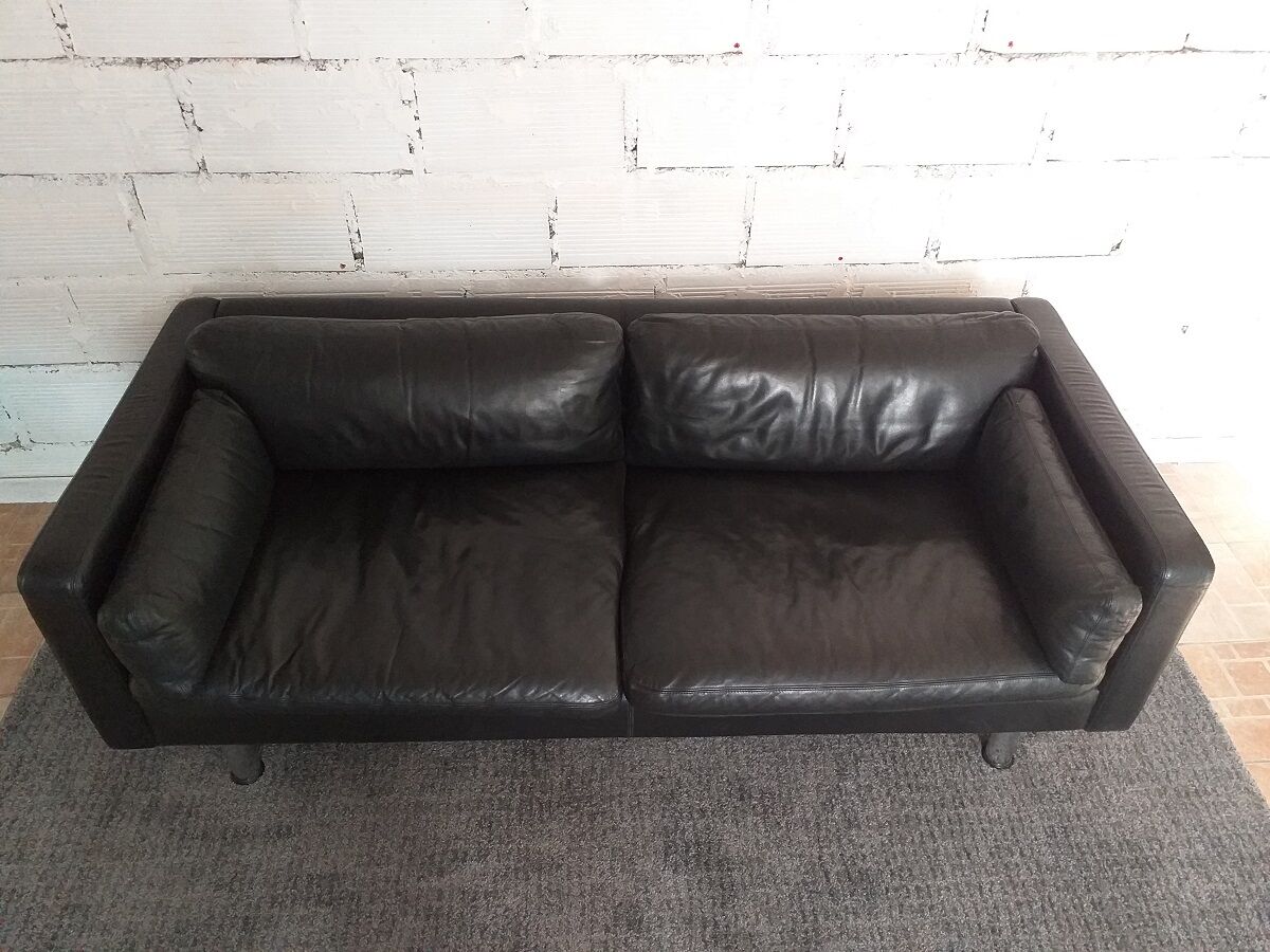 Jorgensen vintage 60s Scandinavian leather sofa
