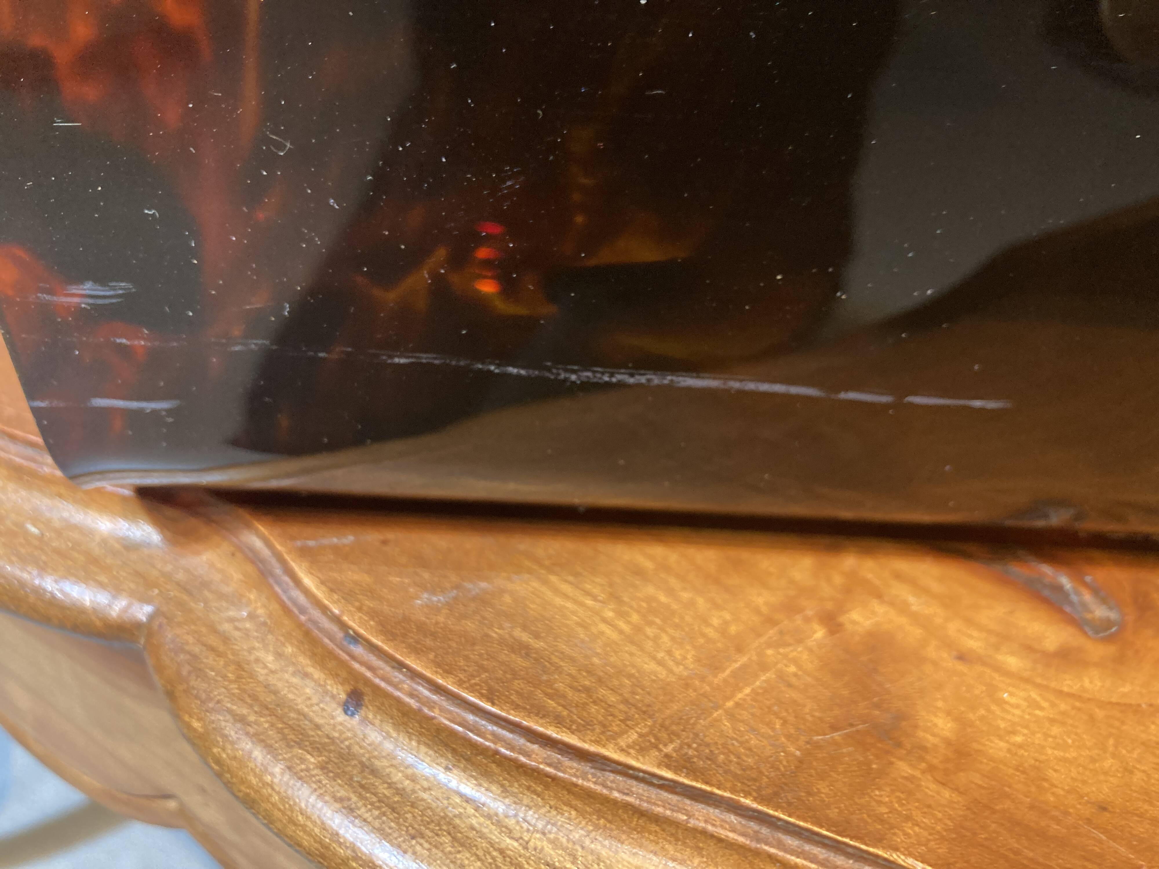 Brown plastic magazine holder with handle