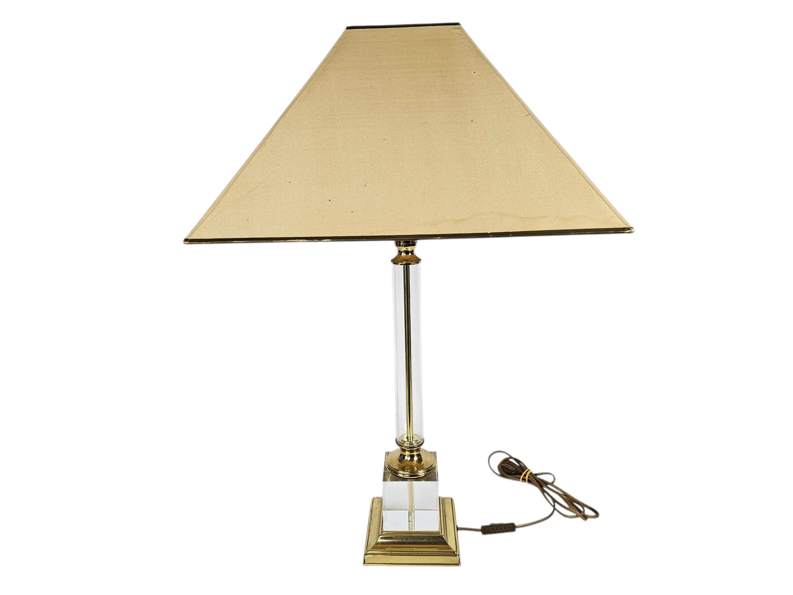 Kullmann lamps - Germany - brass - acrylic - Hollywood Regency - 70's