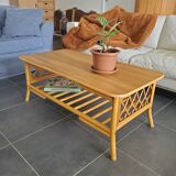 Rectangular rattan coffee table