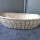 Breadbasket, braided silver metal banette 25 cm