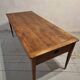 Antique French oak dining table with pine top – 19th century
