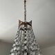 Hot air balloon chandelier with tassels and brass