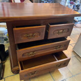 Beautiful solid wood art deco 4 drawer chest of drawers