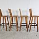 4 vintage brutalist bar stools, 1960s