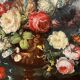 Georges Delcourt. Antique still life signed with flowers. Oil on canvas and panel.
