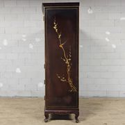 Vintage Chinese cabinet with gold leaf, flowers and birds / oriental