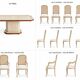 Table chaises fauteuils sam