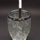 Quality Cut Glass French Vintage Ice Bucket Silver Metal Carry Handle 4507
